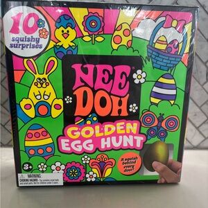 Needoh Golden Egg Hunt Squishy Toy Set - Pink & Green